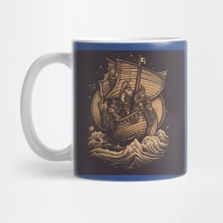 Viking Raiders on Longships Mug